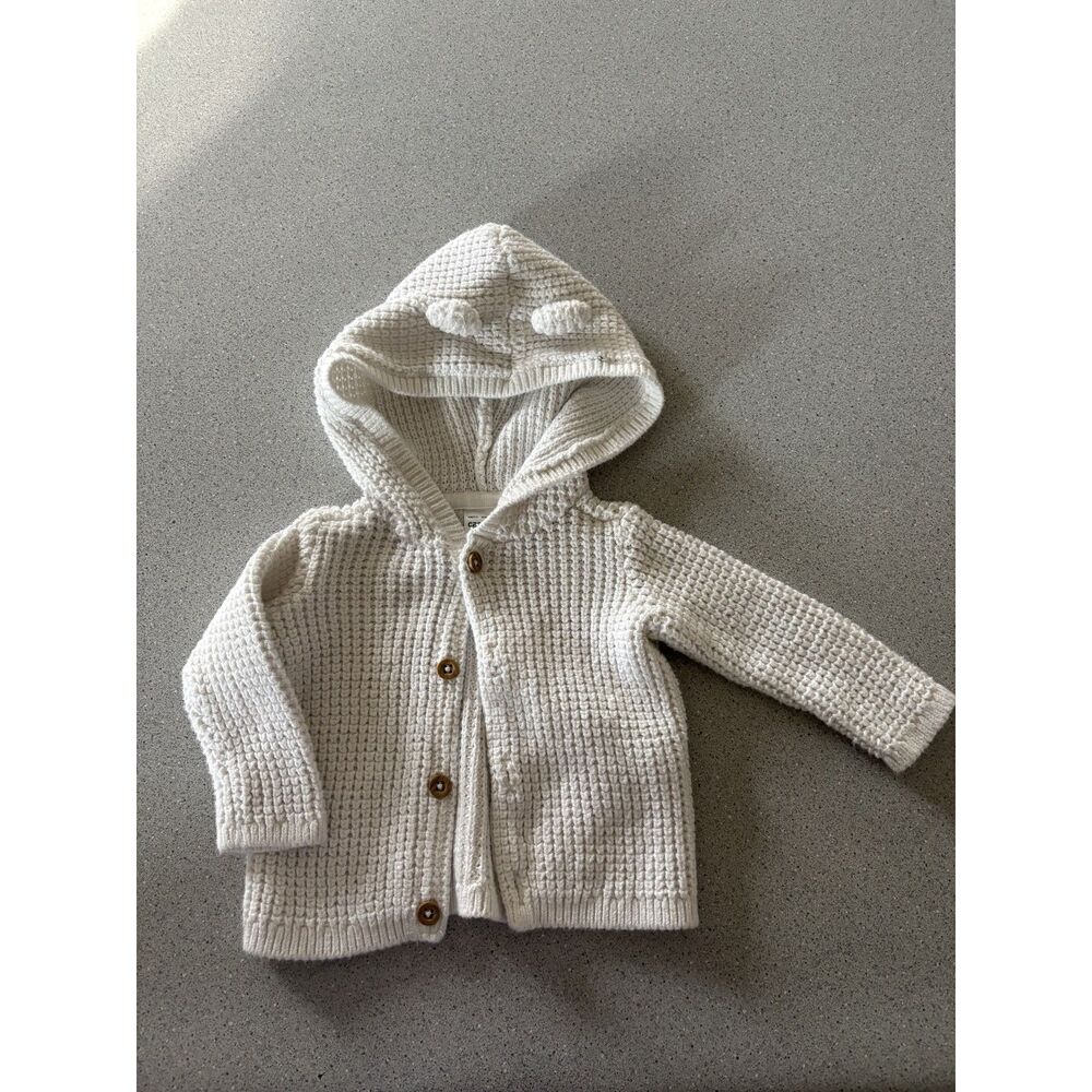 Carter's White Knit Sweater Jacket Size 3 Months